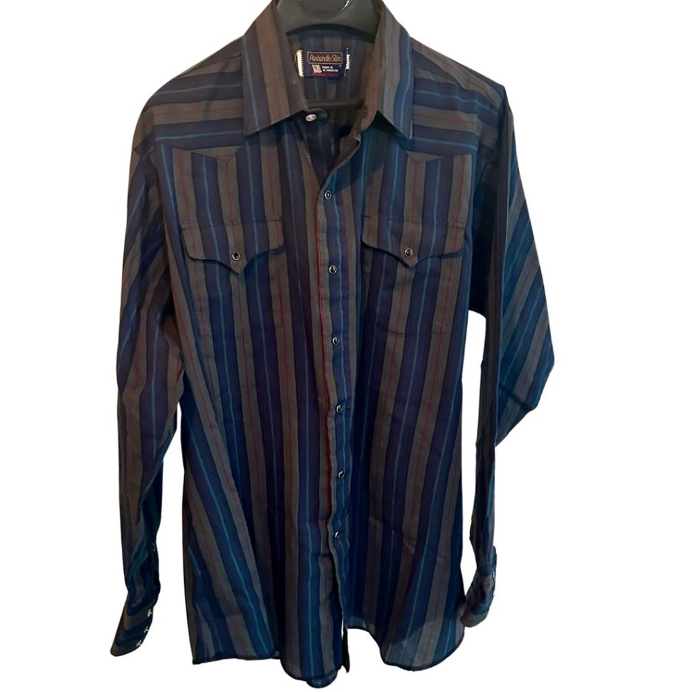 vintage Panhandle Slim mens western pearl snap shirt